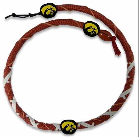 Picture of Iowa Hawkeyes Spiral Football Necklace