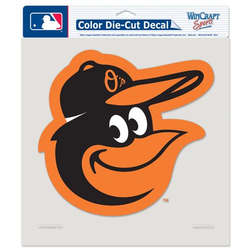 Picture of Baltimore Orioles Decal 8x8 Die Cut Color