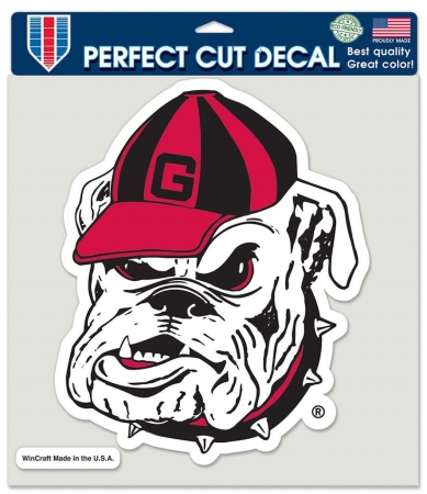 Picture of Georgia Bulldogs Decal 8x8 Die Cut Color - Bulldog Logo