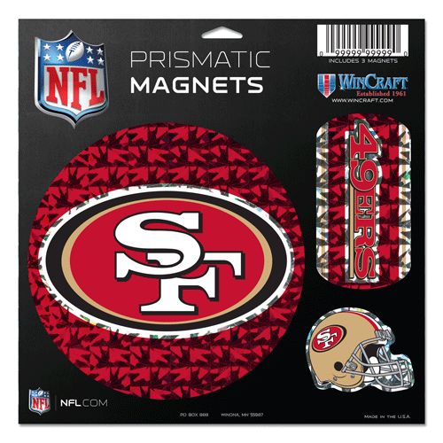 Picture of San Francisco 49ers Magnets 11x11 Prismatic Sheet