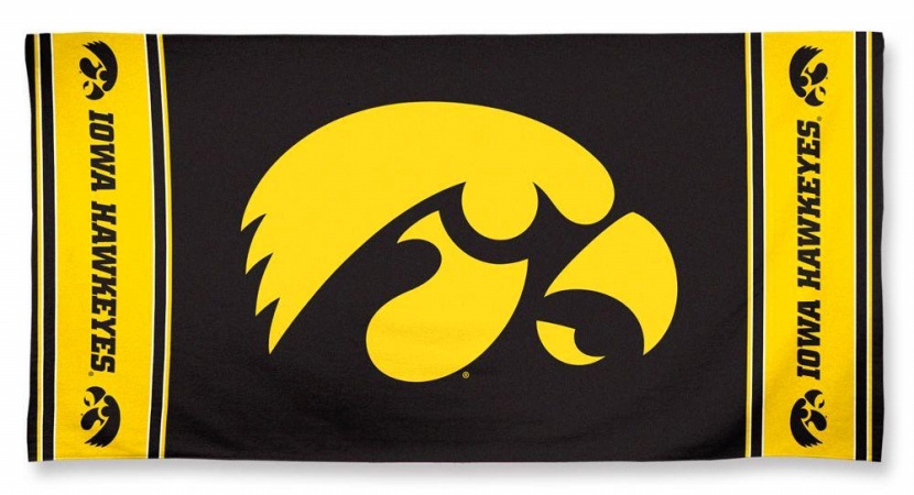 Iowa Hawkeyes Towel 30x60 Beach Style