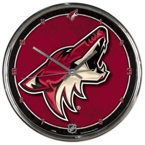Picture of Arizona Coyotes Round Chrome Wall Clock