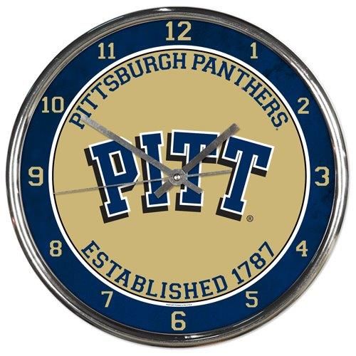 Picture of Pittsburgh Panthers Round Chrome Wall Clock