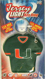 Miami Hurricanes Keychain - Jersey Keylight