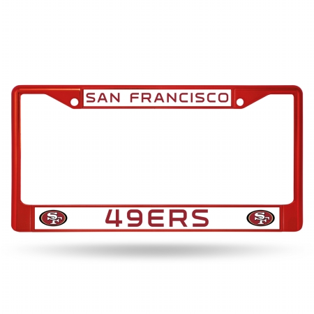 Picture of San Francisco 49ers License Plate Frame Metal Red