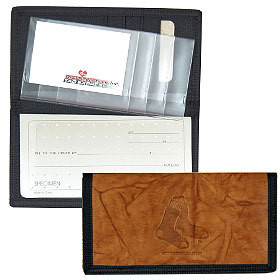 Picture of Boston Red Sox Leather/Nylon Embossed Checkbook Cover
