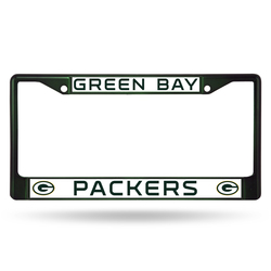 Picture of Green Bay Packers License Plate Frame Metal Dark Green