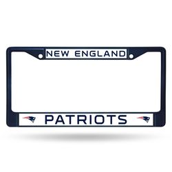 New England Patriots License Plate Frame Metal Navy