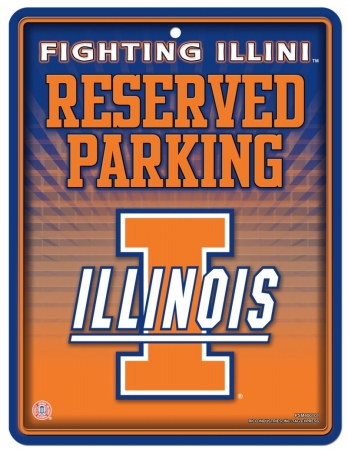 Picture of Illinois Fighting Illini Metal Parking Sign