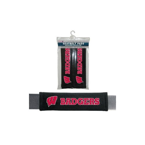 Wisconsin Badgers Seat Belt Pads Velour