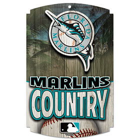 Picture of Florida Marlins Wood Sign - Country