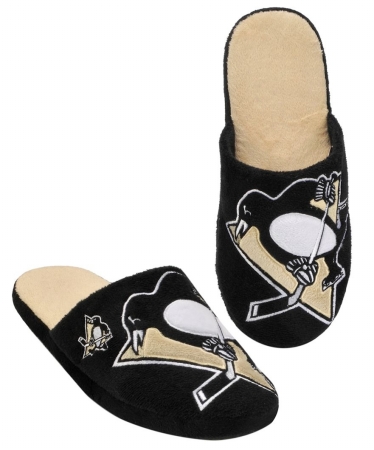 Pittsburgh Penguins Slippers - Mens Big Logo