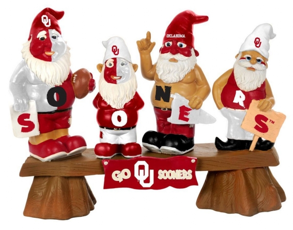 Picture of Oklahoma Sooners Garden Gnome - Fans on Bench