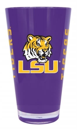 LSU Tigers 20 oz Insulated Plastic Pint Glass