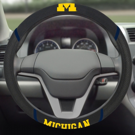 Picture of Michigan Wolverines Steering Wheel Cover - Mesh/Stitched