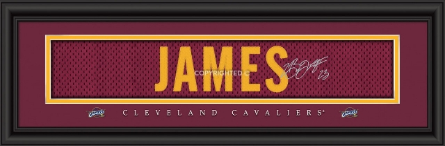 Cleveland Cavaliers LaBron James Print - Signature 8"x24"