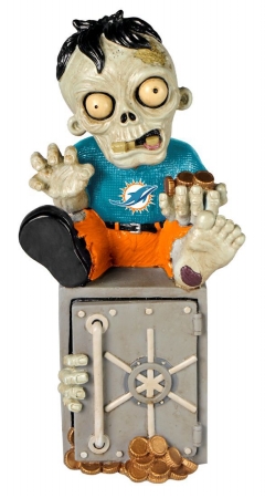 Picture of Miami Dolphins Zombie Figurine Bank