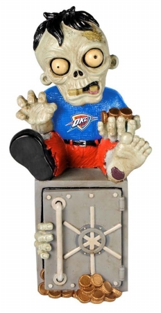 Oklahoma City Thunder Zombie Figurine - On Logo