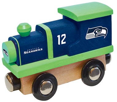 Seattle Seahawks Wooden Toy Train