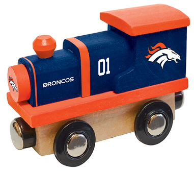 Denver Broncos Wooden Toy Train