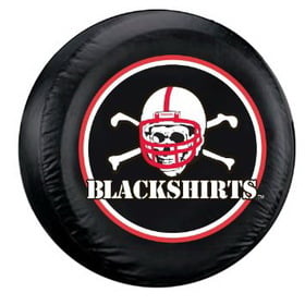 Nebraska Cornhuskers Blackshirts Logo Black Tire Cover - Large