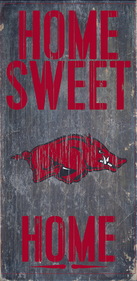 Picture of Arkansas Razorbacks Wood Sign - Home Sweet Home 6&quot;x12&quot;
