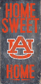 Picture of Auburn Tigers Wood Sign - Home Sweet Home 6&quot;x12&quot;