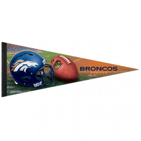Picture of Denver Broncos Pennant 12x30 Premium Style Helmet Design