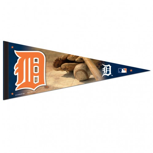 Picture of Detroit Tigers Pennant 12x30 Premium Style Ball and Glove Design