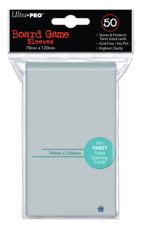 Board Game Sleeve - 70mm x 120mm Tarot 50pk