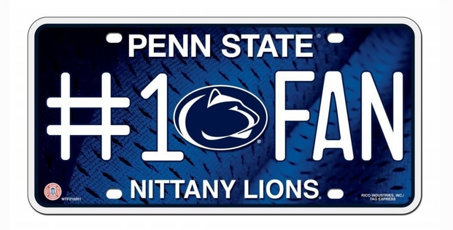 Picture of Penn State Nittany Lions License Plate #1 Fan