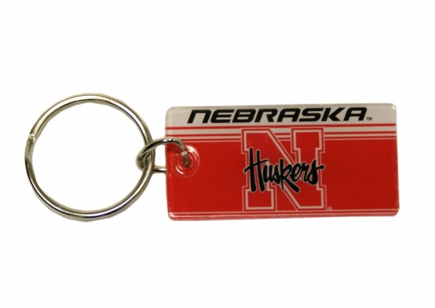 Picture of Nebraska Cornhuskers Plastic Keychain Script Logo