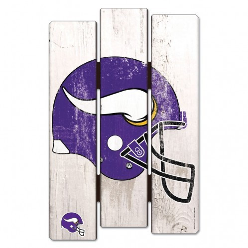 Minnesota Vikings Sign 11x17 Wood Fence Style