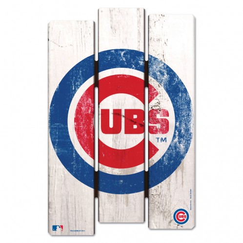 Picture of Chicago Cubs Sign 11x17 Wood Fence Style