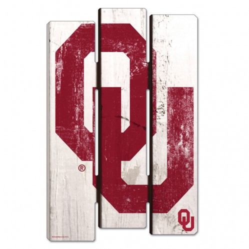 Oklahoma Sooners Wood Fence Sign
