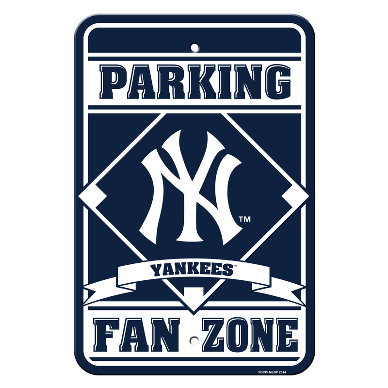 Picture of New York Yankees Sign - Plastic - Fan Zone Parking - 12 in x 18 in