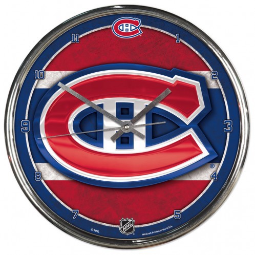 Picture of Montreal Canadiens Round Chrome Wall Clock