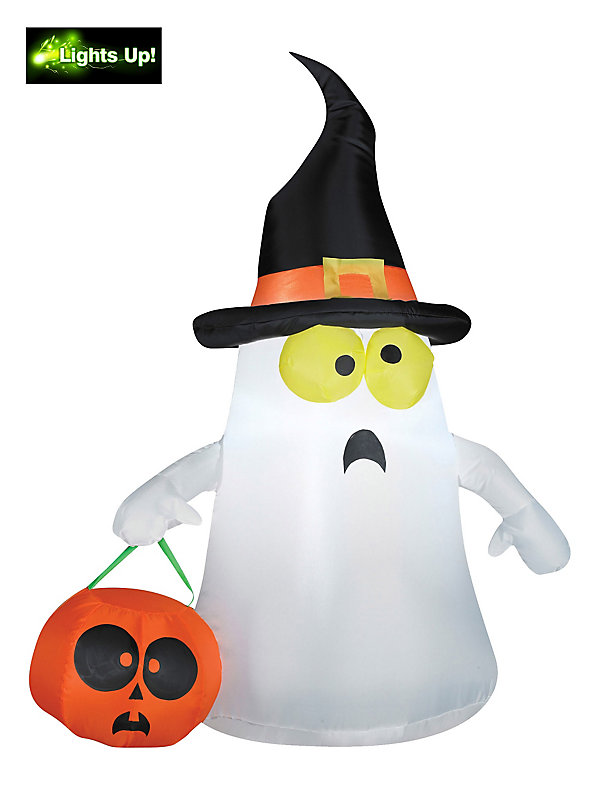 Picture of Costume Supercenter 63975GSI Blow-up Ghost Goes Trick Or Treating Lawn Decoration