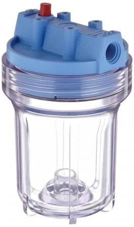 Picture of Commercial Water Distributing PENTEK-158110 0.38 in. Water Filter Housing&#44; Clear Blue