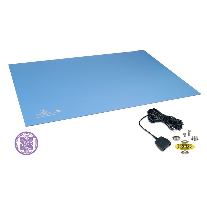 Picture of Desco 66327 Statfree UC2 Dual Layer Rubber - Sky Blue&#44; 24 x 36 in.&#44; Clean Pack