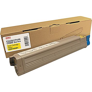 Picture of 42918981 Okidata Compatible Yellow Aftermarket Toner Cartridge; Page Yield - 16500