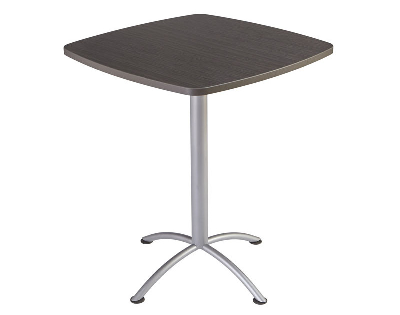 ICE69754 42 in. Iland Table- Contour Square Bistro Style - Gray & Walnut -  Iceberg Enterprises