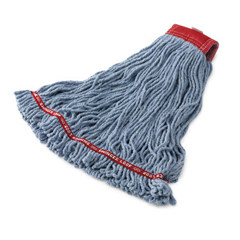 Rubbermaid Commercial Products RC  Swinger Loop Wet Mop Heads - Blue - Large -  Eat-In, EA3487874