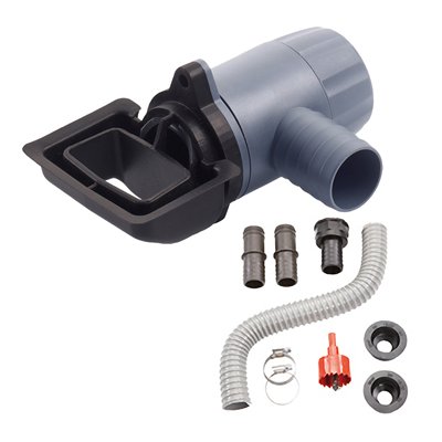 Universal Rain Barrel Downspout Connection Kit - Grey