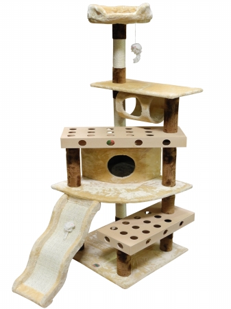 Picture of Go Pet Club SF054 IQ Busy Box Cat Tree House Toy Condo Pet Furniture- 40 W x 25 L x 70 H in.