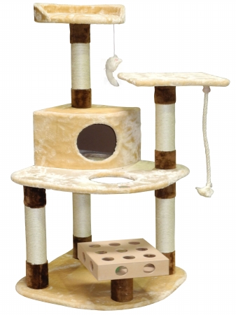 Picture of Go Pet Club SF056 IQ Busy Box Cat Tree House Toy Condo Pet Furniture- 32 W x 25 L x 48 H in.