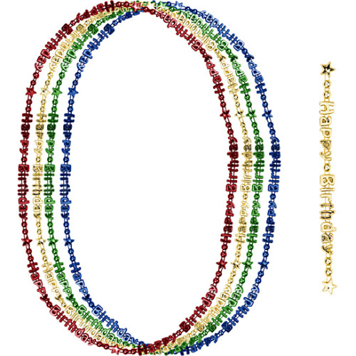 Hoffmaster Group  Happy Birthday Favor Necklace