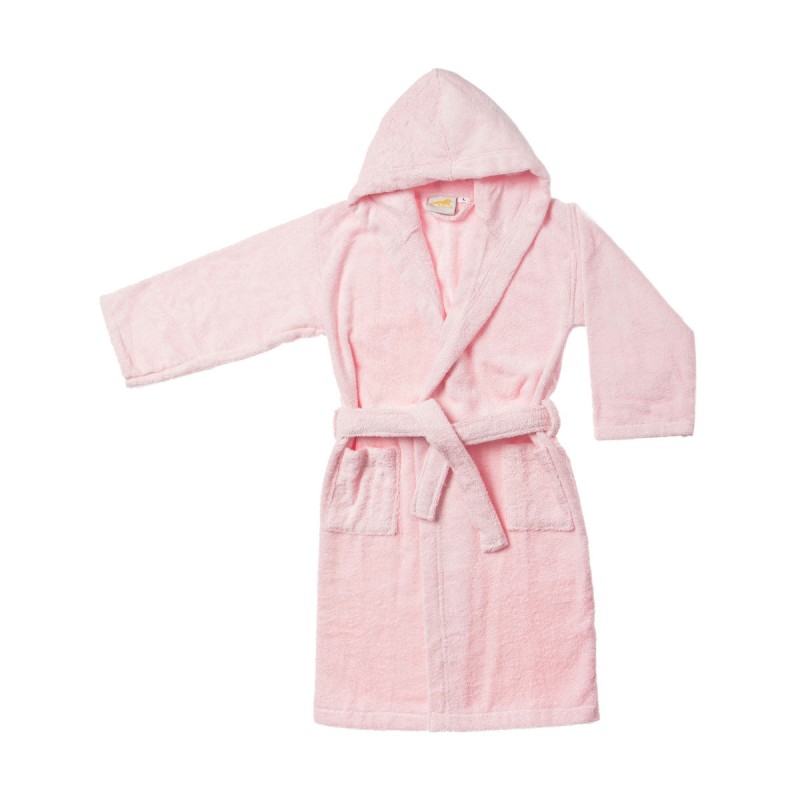 Picture of Superior ROBE KID PINK LG Kids Hooded Bath Robe&#44; 100 Percent Egyptian Cotton - Pink