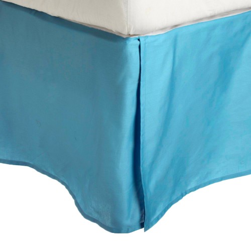 Picture of Luxor Treasures-Executive 3000 MF3000XLBS 2LAQ Executive 3000 Series Twin XL Bed Skirt- 2 Line Embroidery - Aqua