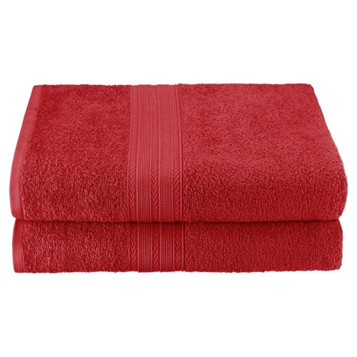 Picture of Superior EF-BSHEET CB Eco-Friendly 100 Percent Ringspun Cotton Bath Sheet Towel Set - Cranberry- 2 Pieces